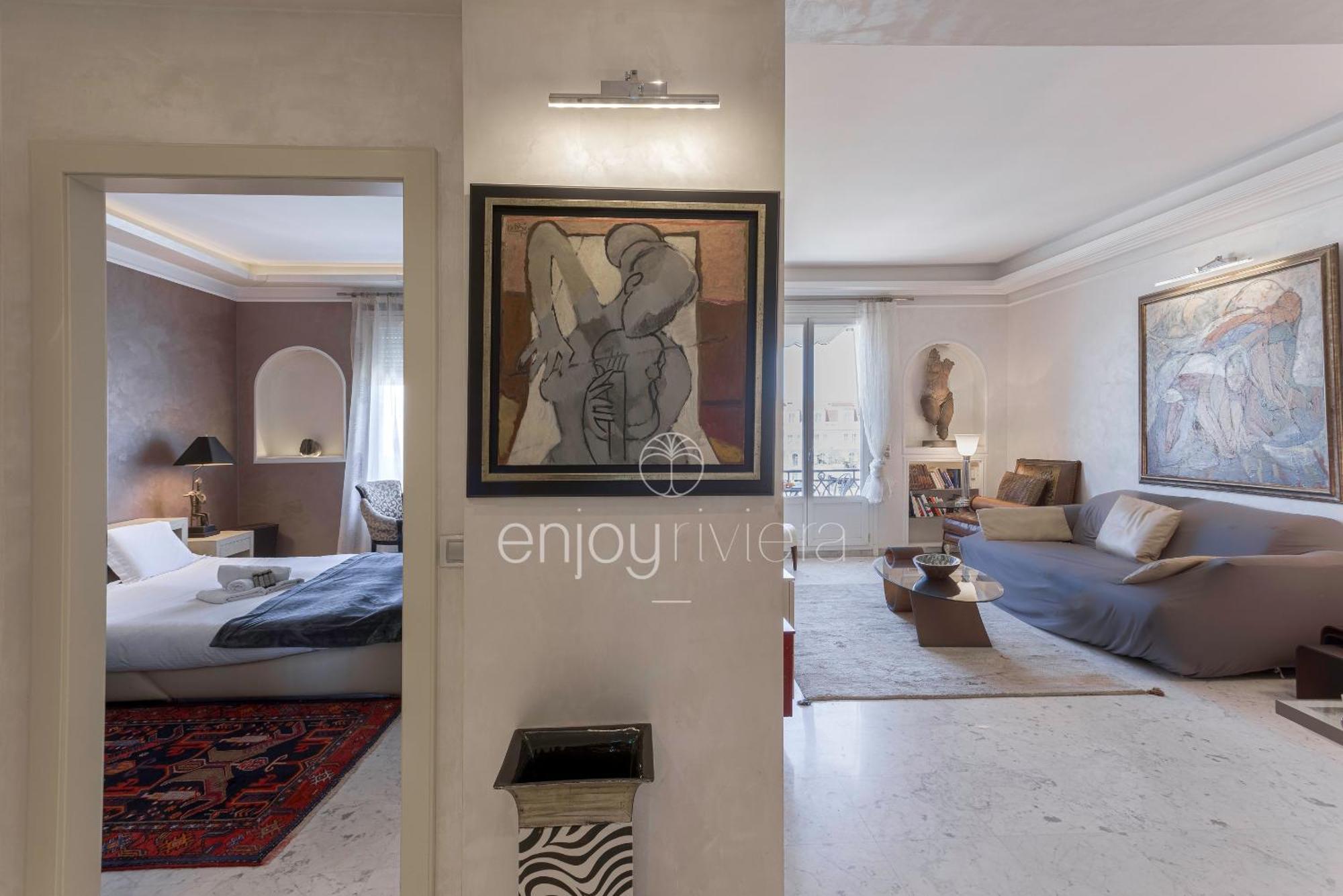 Palais Miramar Suite Art Modern - Derniere Etages Vue Mer - 75M De Confort - En Face Des Plages -Wifi - Clim カンヌ エクステリア 写真